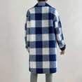 thumbnail image 4 of New Plus Size Plaid Jackets for Womens 2024 Autumn and Winter Straight Cardigan Button Pocket Coat, 4 of 5