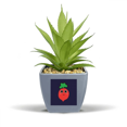 thumbnail image 1 of Cute Cartoon Radish Cry Face Cartoon Fake Pineapple Flower Pot Vase Mini Decor, 1 of 3
