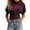 Coffee, variant on Girls Graphic T-Shirt London UK Flag Print Short Sleeve Casual Top Summer Tee for Kids