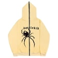 thumbnail image 1 of Sudadera de araña Y2K oscura europea y americana para hombres y mujeres, sudaderas con capucha góticas para parejas, sudadera de Cremallera larga de gran tamaño Harajuku, 1 of 4