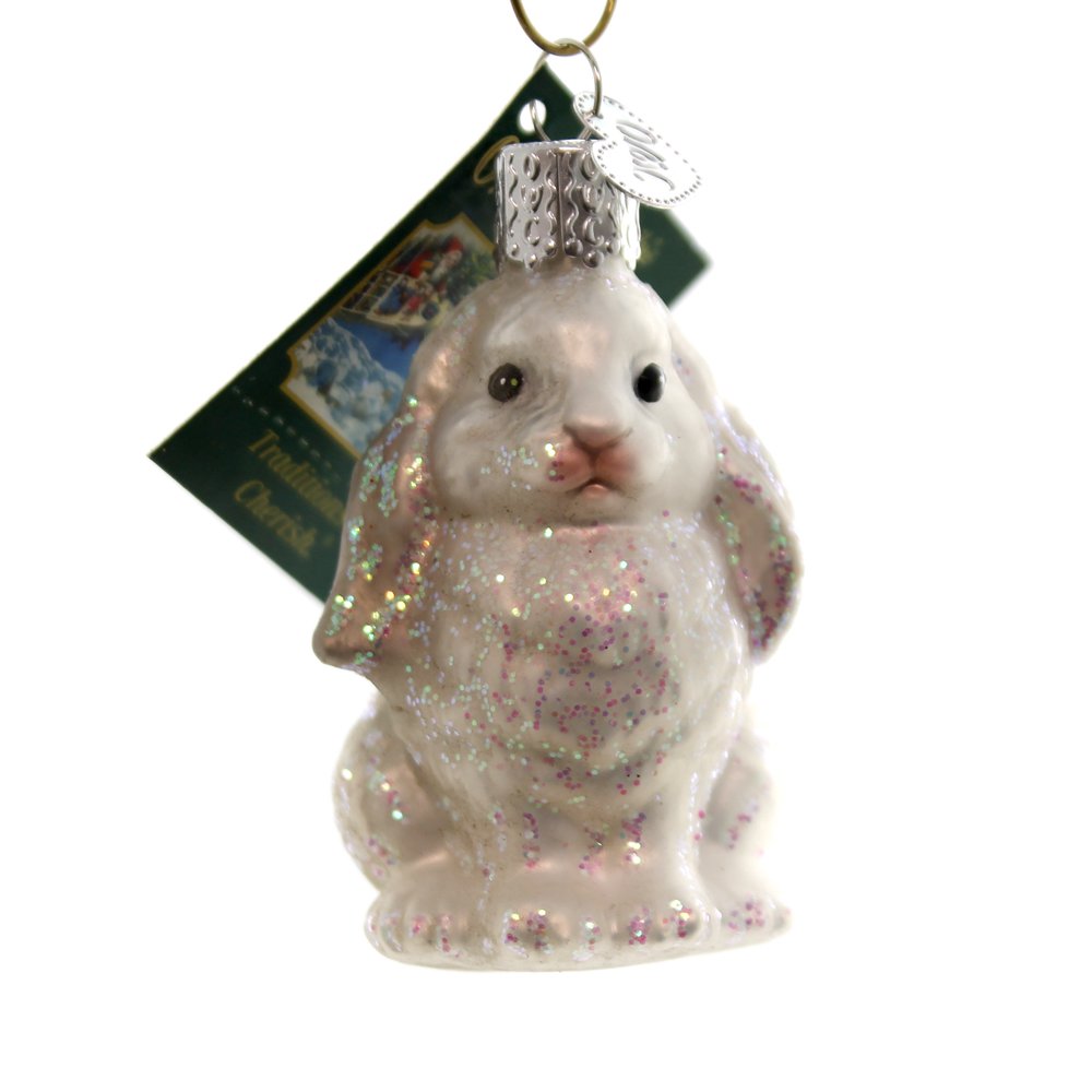 Old World Christmas BABY BUNNY Glass Rabbit Ornament