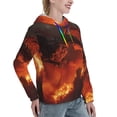 thumbnail image 6 of Honeii Fiery Dragons Castle Attack Pattern Womens Oversized Hoodies Long Sleeve Sweatshirts Pullover Fall Outfits with Pocket-Medium, 6 of 7