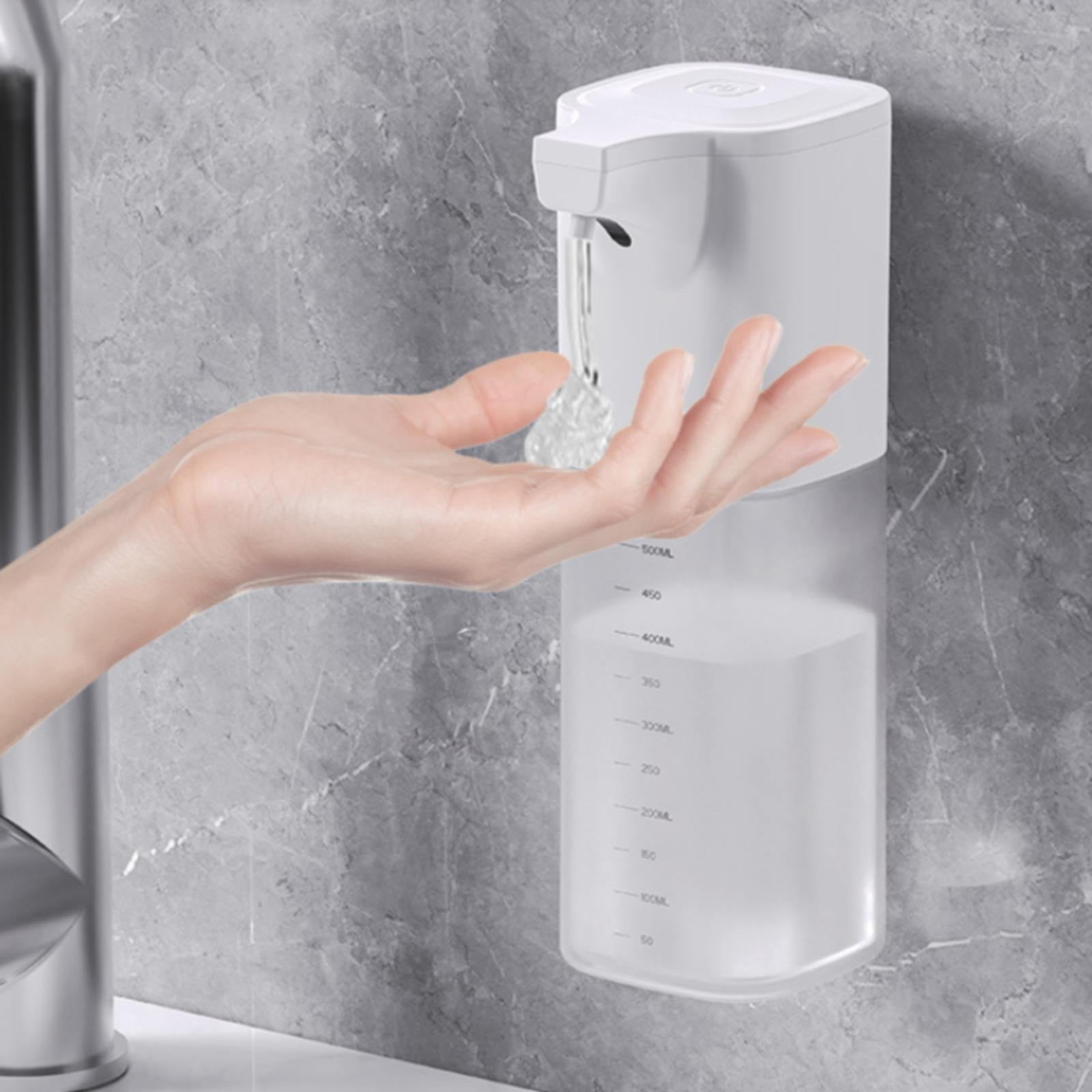 Mfigree Automatic Liquid Soap Dispenser Touchless Rechargeable 18.6oz/550ml With Wall Mount and 4 Adjustable Soap Hands Dish Soap Dispenser for Bathroom Kitchen