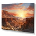 thumbnail image 2 of Designart "Sunset In The Canyon Desert" Canyon Canvas Art Print, 2 of 7