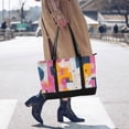 thumbnail image 4 of FORMRS Canvas Laptop Tote Bag for Women with 15.6" Computer Compartments Shoulder Handbag, Art Geometric, 4 of 7