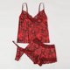 thumbnail image 2 of Sujetador de lencería de encaje exquisito para mujer + Short + Briefs Set Skull Print Sleepwear Fridja nalpqowj42741, 2 of 3