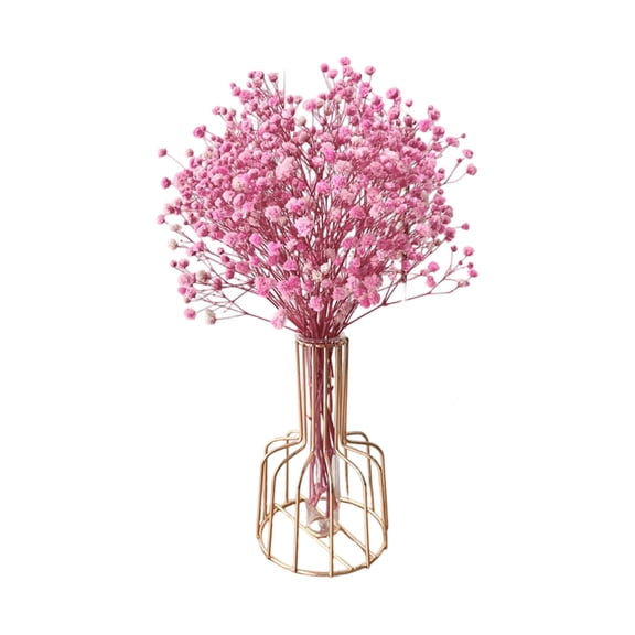 Pink Faux Pampas Grass with Vase, Boho Home Decor for Living Room, Farmhouse Table Centerpiece