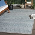 thumbnail image 2 of SAFAVIEH Courtyard Altan Geometric Indoor/Outdoor Area Rug, Light Grey/Aqua, 4' x 5'7", 2 of 16
