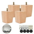 thumbnail image 1 of Willstar Height Sofa Legs Set of 4 Wooden Furniture Legs Wood Sofa Legs Solid Replacement Furniture Legs Armchair Cabinet Feet, 1 of 11