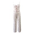 thumbnail image 5 of BRICH Women's Cute Pajama Sets Printed Sleepwear Cami Tops and Long Pants Pajama Outfits 02-Red XL, 5 of 6