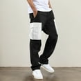 thumbnail image 2 of Pantalones cargo para hombre - Corte recto - Dobladillo ajustable - Cintura elástica - Ropa de trabajo - Poliéster, 2 of 5