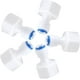 thumbnail image 1 of 6 piezas de accesorios para purificadores de agua, adaptador hembra de 1/4 de diámetro exterior de tubo a conector rápido hembra de 1/2 para filtro de agua de ósmosis inversa, 1 of 4