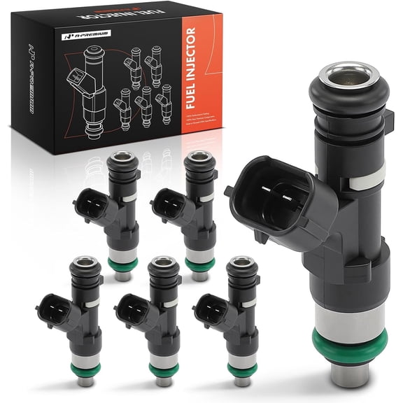 A-Premium 4 Holes Fuel Injectors Set of 6 Compatible with Nissan Altima 2004-2006, Murano 2004, Maxima 2003-2008, Quest 2004-2009, 3.5L, Replace# 166007Y000, 166007Y00A