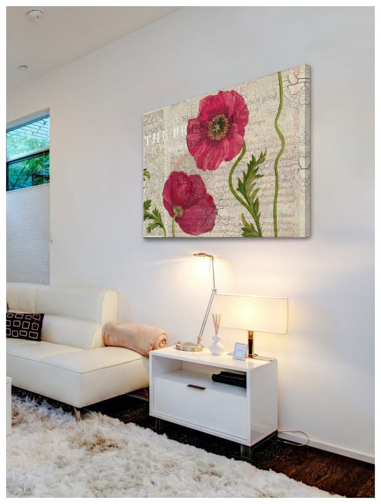 "Poppy Pages LS I" Painting Print on Wrapped Canvas