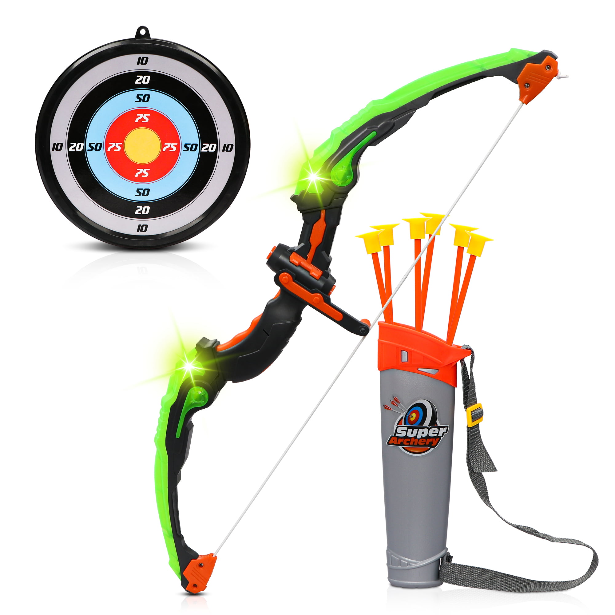 Deluxe Toy Action Military Crossbow Set With Scope Suction Cup Arrows & Target 