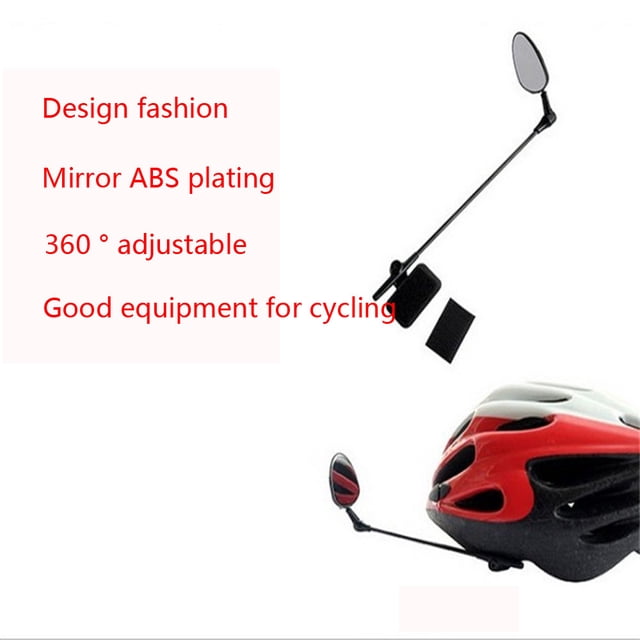 Cagogo under $5 Bike Helmet Rear View Mirror, Bicycle Helmet Rear View Mirror, MTB Road Cycling Safety Mirror, Universal Bike Helmet Mounted Mirror, Rotatable Helmet Rearview Mirror