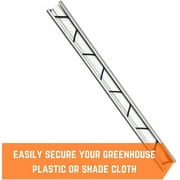 Farm Plastic Supply - Spring Wire & Lock Channel - (10 Pack) - Stainless Steel 6.5 ft Spring Lock Track & U-Channel Bundle for Greenhouse Plastic Polyethylene Film or Shade Cloth