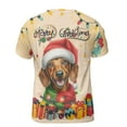 thumbnail image 2 of Merry Christmas Santa Dachshund Scarf Twinkling Lights Xmas Holiday All Over Print 3D Shirt Unisex Merch Wiener Dog Lover Gifts Idea - 00022, 2 of 6