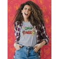 thumbnail image 2 of Cinco De Mayo Cartoon Mascots Shaped T-Shirt Women -Image by Shutterstock, Female Medium, 2 of 4