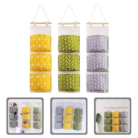 GAXIRE Nursery Organizer Hanging Closet Storage Bags, 3 Sets, Practical and Space-Saving Design for Baby Essentials