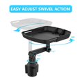 thumbnail image 4 of Kaigelin Cup Holder Tray Table Adjustable Car Tray Table Car Tray for Eating with Phone Slot and Swivel Arm Car Food Table for Most Cup Holders Road Trip Car Accessory unusual, 4 of 9