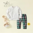 thumbnail image 2 of xaweyi Toddler Baby Girl Fall Outfits Blessed Letter Print Long Sleeve Sweatshirt Tops Camouflage Pants Clothes Set,Sizes 2-3 Years, 2 of 9