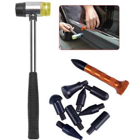 Paintless Dent Repair Tools Tap Down Kits w/ Rubber Hammer for Car Auto Body Dent Hail Damage