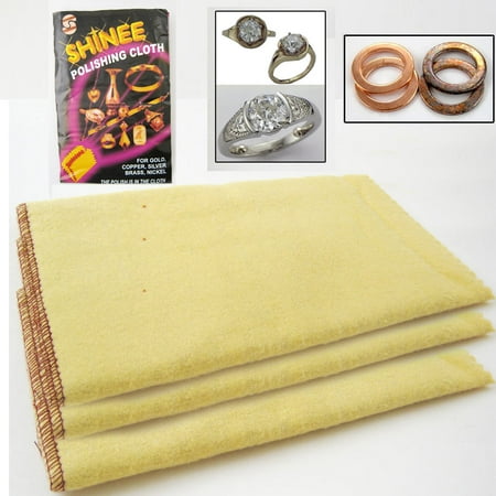 3 Jewelry Polishing Cloths Shine Clean Silver Gold Cleanning Cooper Brass (Best Way To Clean Gold Jewellery At Home)