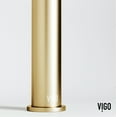 thumbnail image 2 of Vigo Vgt2108 Sottile 18" Rectangular Glass Vessel Bathroom Sink - Matte Brushed Gold, 2 of 7