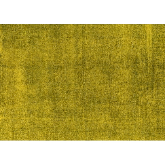 Ahgly Company Machine Washable Indoor Rectangle Oriental Yellow Industrial Area Rugs, 5' x 7'