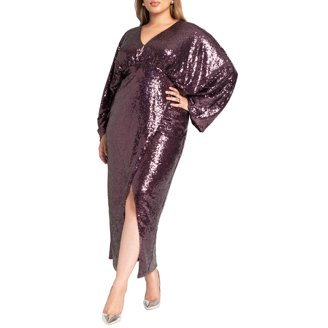 open lace back dress Plus Size Sequin T-Shirt Dress – SNAG-SHOP main image 1