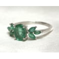 thumbnail image 2 of PILWALS Genuine Emerald - Handmade Oval Cut Ring For Women  - 925 Solid Sterling Silver - Natural Emerald Jewelry Ring - Daily Wear Ring Gift, 2 of 8