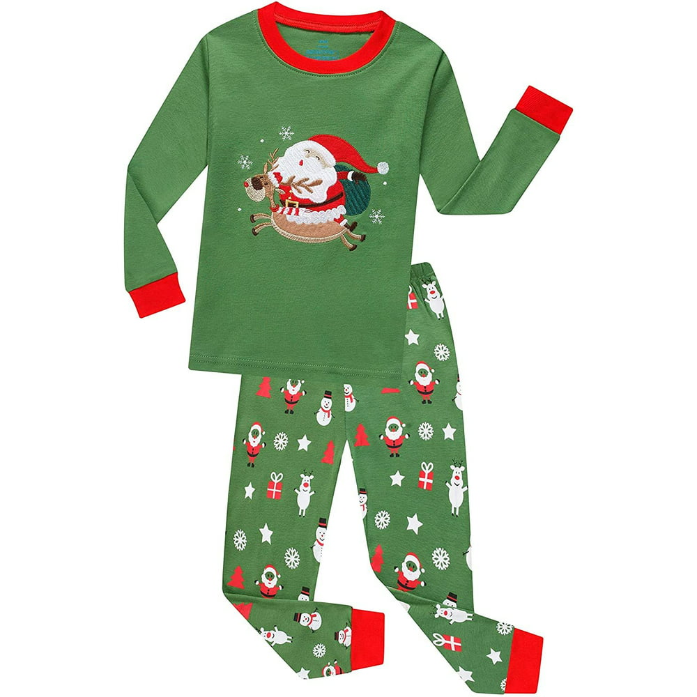 Elowel Pajamas - Elowel Merry Christmas Santa 2-Piece Kids Pajamas Set ...