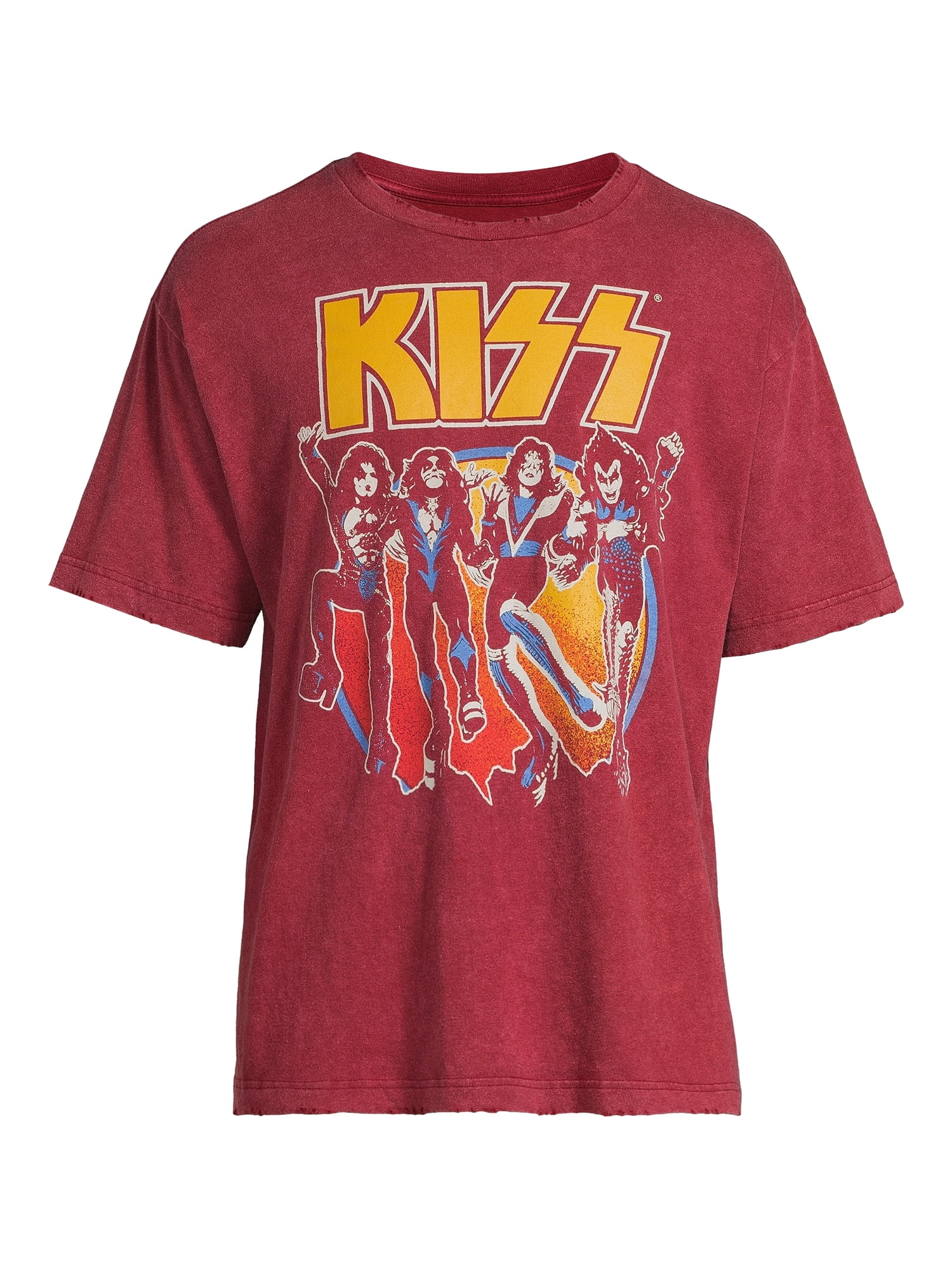 KISS Greatest Hits Band Tee - Graphic Rock n Roll Shirt - Walmart.com