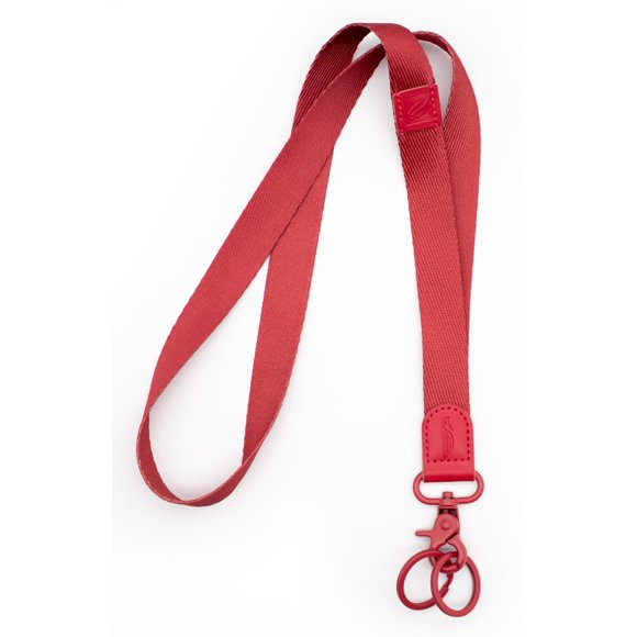 Porta llavero con lanyard POCKT color rojo cereza 44,5 cm