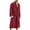 Mens Robes Wine, variant on Mens Robes Long Sleeve Open Front Pajamas Bathrobes with Pockets and Belt Casual Color Block Soft Long-Length Sleepwear Homewear Bath Robe