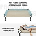 thumbnail image 3 of Veehoo Cooling Elevated Dog Bed with Guardrail & Slope Headrest, Teslin Mesh, Large, Beige Coffee, 3 of 8