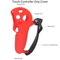 thumbnail image 3 of VR Controller Grip Cover, Adjustable Silicone Soft Controller Grip Cover Knuckle Straps Accurate Hole  For Game Black,Red,Light Grey,Blue, 3 of 8