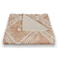 thumbnail image 3 of Creative Products Orange Ikat 50 x 60 Coral Fleece Blanket, 3 of 3