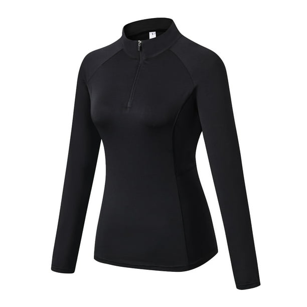 Qarigey Ropa interior térmica para mujer, ropa interior cálida para mantener el calor, invierno, otoño, manga larga, Color sólido, secado rápido, Prendas para la parte del cuerpo Negro L Qarigey AP013404-03