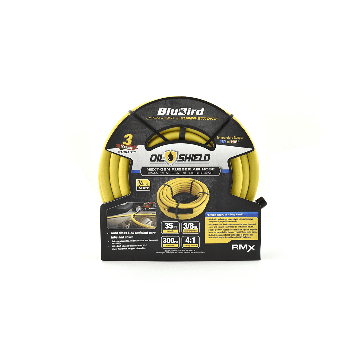 BluBird OS3835 Oil Shield 3/8" x 35' Air Hose