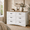 Retro and White, variant on Aiho Large modern 6-Drawer Wooden Dresser, Horizontal Chest with Wide Top & Deep Storage for Bedroom, Hallway,white