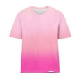 thumbnail image 5 of Fanxing Tie Dye T-Shirts for Women Short Sleeve Summer Tops Trendy Crew Neck Graphic Tees Pink, 5 of 6