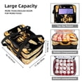 thumbnail image 3 of Honeybee Double Layered Insulated Refrigerated Lunch Bag with Two Compartments and Large Capacity - Hand-Carry Meal Bag 7.1x11.4x16.1 Inches, 3 of 6