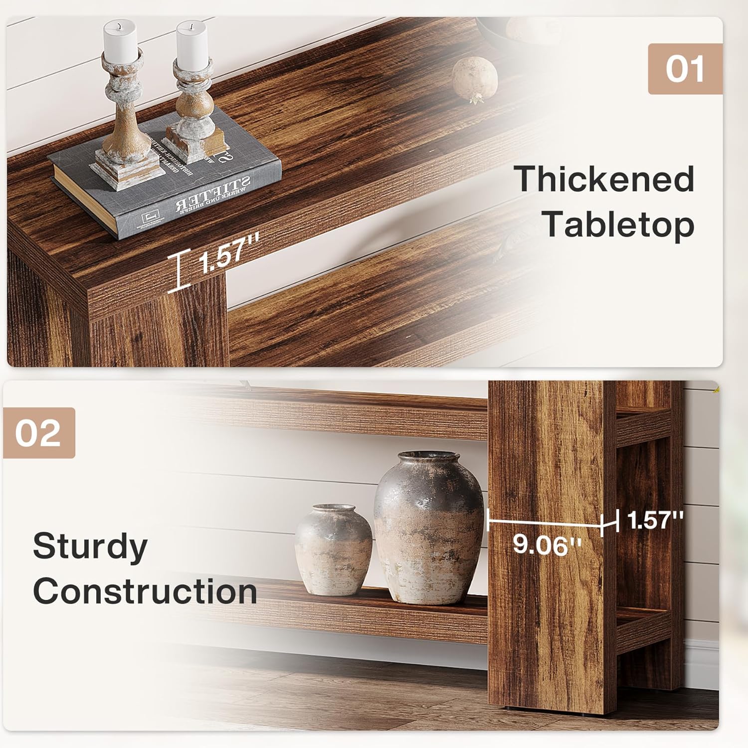 Tribesigns 70.9-Inch Extra Long Console Table with Storage for Entryway, Living Room, Hallway
