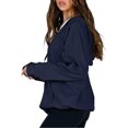 thumbnail image 4 of Women's Casual Hooded Jacket Long Sleeve Zip Up Solid Color Outwear with Pockets Fall Sweatshirt, 4 of 9