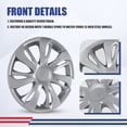 thumbnail image 4 of (Set of 4) 15" Hubcaps Fit for 2019-2020 Toyota Yaris Sedan/Yaris IA Sedan,Fit for Steel Wheel,Snap-on with Retention Rings,Lacquer, 4 of 8