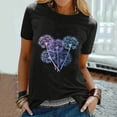 thumbnail image 2 of Gibobby Playera de Manga Corta con Cuello Redondo Mujeres Tunic Travel(Negro,XL), 2 of 5