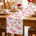 thumbnail image 5 of Spring Flowers Table Runner 60 Inches, Watercolor Pink Orange Floral Romantic Rustic Bed Runner Dresser Scarves Tabletop for Indoor Outdoor Parties/Ceremony/Banquet, 13" x 60", 5 of 9