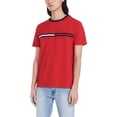 thumbnail image 1 of Camiseta Tommy Hilfiger de manga corta con estampado de rayas exclusivas para hombre, 1 of 5
